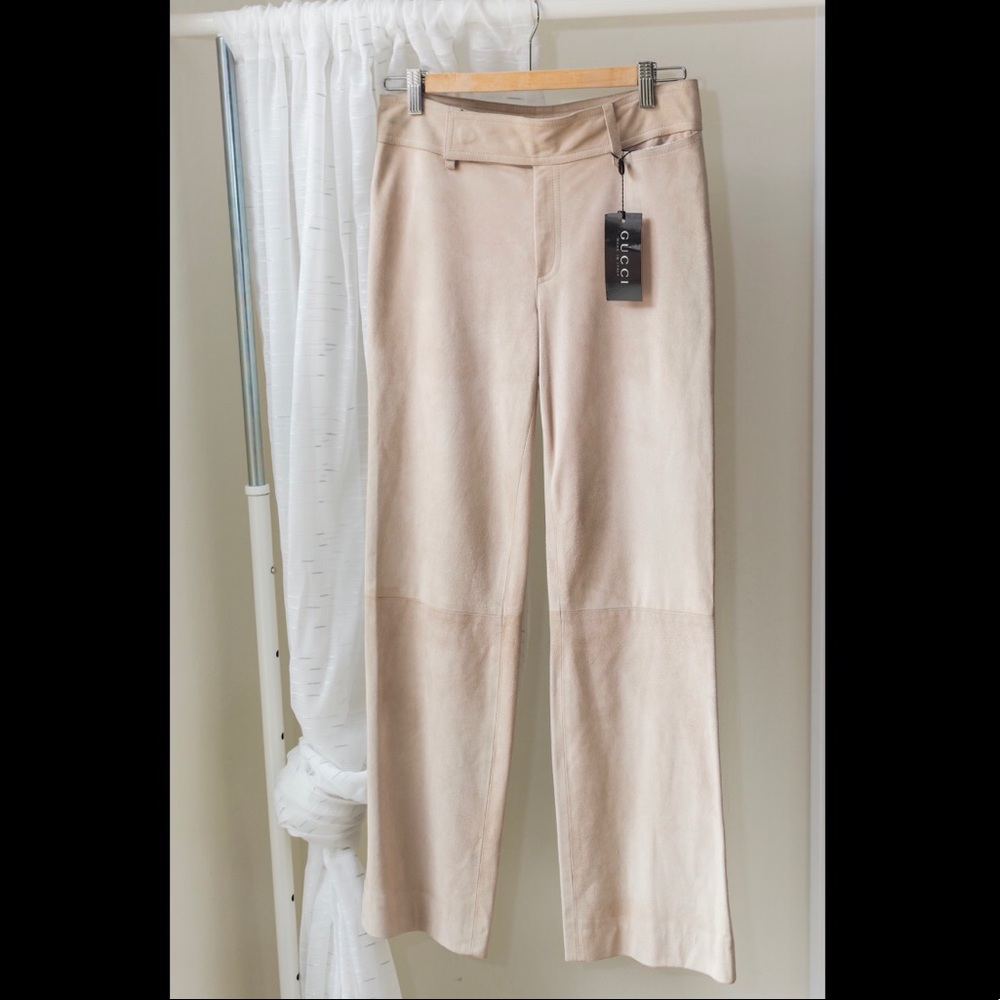 🐍GUCCI suede two-toned pants!